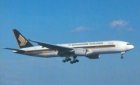 SINGAPORE AIRLINES BOEING 777-200 9V-SQH POSTCARD SINGAPORE AIRLINES BOEING 777-200 9V-SQH POSTCARD