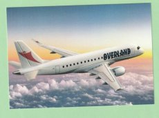 Overland Airways Embraer 175 - postcard Overland Airways Embraer 175 - postcard