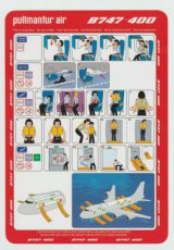 Pullmantur Air Boeing 747-400 safety card Pullmantur Air Boeing 747-400 safety card