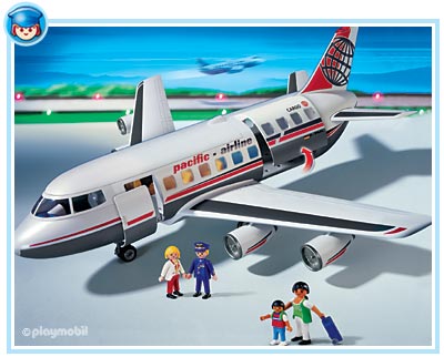 playmobil airport and airplane