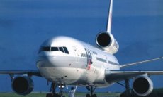 Airline issue postcard - JAL Japan Airlines MD-11 front