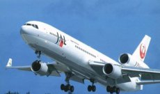 Airline issue postcard - JAL Japan Airlines MD-11