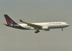 Airline issue postcard - Brussels Airlines Airbus A330