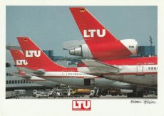 Airline issue postcard - LTU MD-11 / Airbus A330