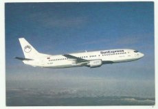Airline issue postcard - Sun Express Boeing 737 TC-SUT