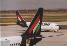 Airline issue postcard - Malev Boeing 737 Airline issue postcard - Malev Hungarian Airlines Boeing 737-200 HA-LEA & HA-LEB