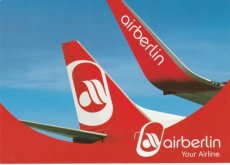 Airline issue postcard - Air Berlin Boeing 737-800 - Your Airline