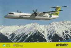 Airline issue postcard - Air Baltic Dash 8 Q400
