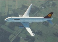 Airline issue postcard - Lufthansa Airbus A320-200