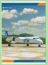 Atsa Airlines Dash DHC-8 Q400 - postcard- Atsa Airlines Dash DHC-8 Q400 - postcard