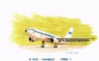 AIRLINE ISSUE POSTCARD - SAS AIRBUS A300