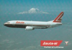 Airline issue postcard - Lauda Air Boeing 737-300