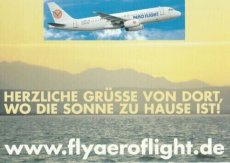 Airline issue postcard - Aero Flight A320- Airline issue postcard - Aero Flight Airbus A320