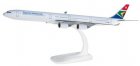 SAA SOUTH AFRICAN AIRWAYS AIRBUS A340-600 1/250 SCALE DESK MODEL
