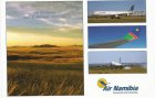 Airline issue postcard - Air Namibia Airbus A340 - Landscape