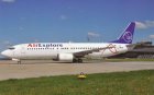 Air Explore Boeing 737-400 OM-AEX postcard
