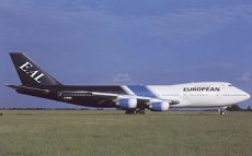 European Air Charter Boeing 747-200 G-BDXH postcar