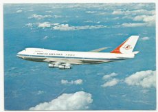 Airline issue postcard - Korean Air Lines Boeing 747 HL7410