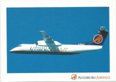 Airline issue postcard - Augsburg Airways Dash 8-3