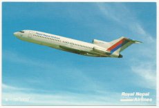 Airline issue postcard - Royal Nepal Airlines Boeing 727-100