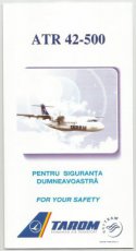 Tarom ATR-42-500 safety card