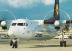 Airline issue postcard - Lufthansa Fokker 50