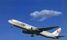 Airline issue postcard - JAL Japan Airlines Boeing 767-300