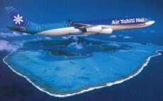 Airline Airbus issue postcard - Air Tahiti NuiA340 Airline Airbus issue postcard - Air Tahiti Nui Airbus A340-300