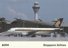 Airline Airbus Issue Postcard - Singapore Airlines Airbus A310-300 9V-STP