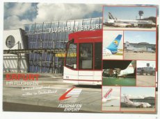 Airline Airport issue postcard - Erfurt Airport - Air Berlin Tunisair Air Europa