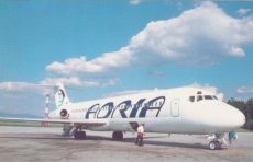 Airline issue postcard - Adria Airways DC-9 @ Ljubljana Airport