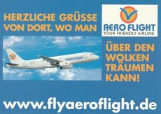 Airline issue postcard - Aero Flight Airbus A320 Airline issue postcard - Aero Flight Airbus A320