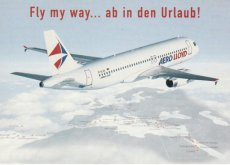 Airline issue postcard - Aero Lloyd Airbus A320