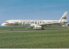 Airline issue postcard - Aero Lloyd Airbus A321 Trigema