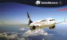 Airline issue postcard - Aeromexico Boeing 737 MAX 8