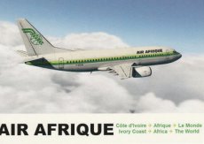 Airline issue postcard - Air Afrique Boeing 737 Airline issue postcard - Air Afrique Boeing 737-300