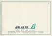 Airline issue postcard - Air Alfa Boeing 727 Airline issue postcard - Air Alfa Boeing 727 / Airbus A300 - Crew Stewardess