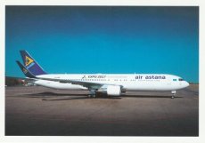 Airline issue postcard - Air Astana Boeing 767-300 Airline issue postcard - Air Astana Boeing 767-300