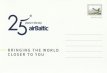 Airline issue postcard - Air Baltic Airbus A220 25 Airline issue postcard - Air Baltic Airbus A220 - Air Baltic 25 years