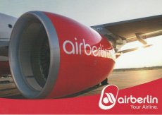 Airline issue postcard - Air Berlin Airbus A330 engine