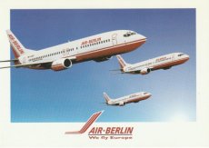 Airline issue postcard - Air Berlin Boeing 737-400