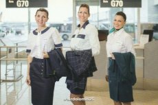 Airline issue postcard - Air Dolomiti - Stewardess