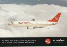 Airline issue postcard - Air Malawi Boeing 737-300 Airline issue postcard - Air Malawi Boeing 737-300