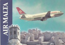 Airline issue postcard - Air Malta Boeing 737-300