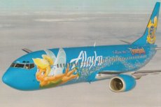 Airline issue postcard - Alaska Airlines Boeing 73 Airline issue postcard - Alaska Airlines Boeing 737-400 "Magic of Disneyland"