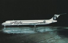 Airline issue postcard - Alaska Airlines MD-83