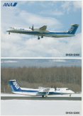 Airline issue postcard - ANA All Nippon Airways Dash DHC 8 Q300 & Q400