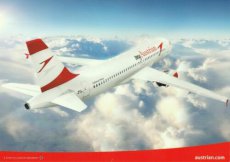 Airline issue postcard - Austrian Airlines / My Austrian Airbus A320