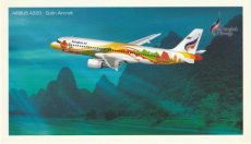 Airline issue postcard - Bangkok Airways Airbus A320 - Guilin