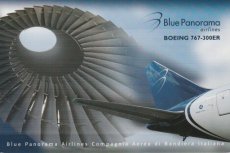 Airline issue postcard - Blue Panorama Airlines Boeing 767-300ER